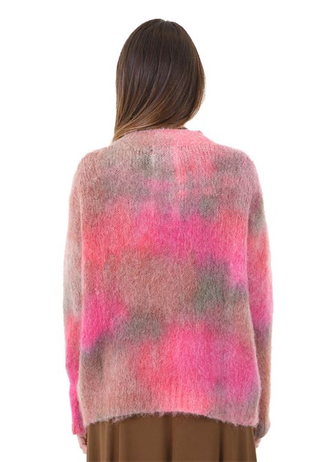 Mogano, maglione ampio scollo tondo tie e dye ATTIC AND BARN | Maglie | MOGANO-ATKN012-AT304186